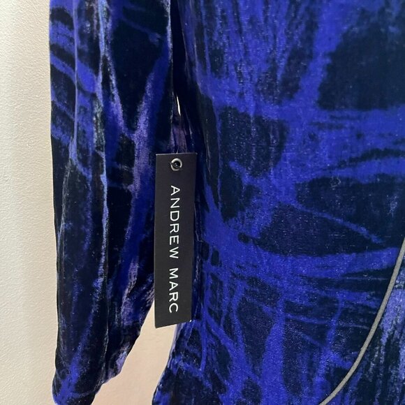 Andrew Marc Women's Black/Plum Velour Dress - NWT - Picture 3 of 5